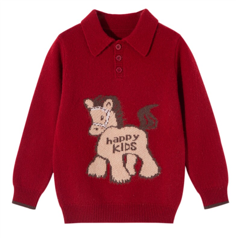 男女通用时尚百搭通勤简约休闲儿童羊绒衫，童装儿童羊绒衫，阿古朵