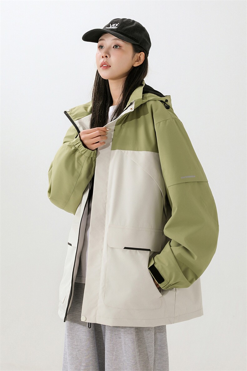 户外无影墙连帽撞色冲锋衣情侣外套防风登山服夹克男YHJK8825-P75,男装夹克,星座717