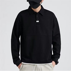 1506-1/WC00821/P25假两件长袖polo衫男新款高级感翻领帅气潮卫衣，男装卫衣，星座1506-1