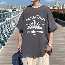 1图案已注册港风日系中性休闲情侣大码风短袖DT7655P25控38，男装T恤，星座226-2