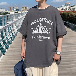 1图案已注册港风日系中性休闲情侣大码风短袖DT7655P25控38图片