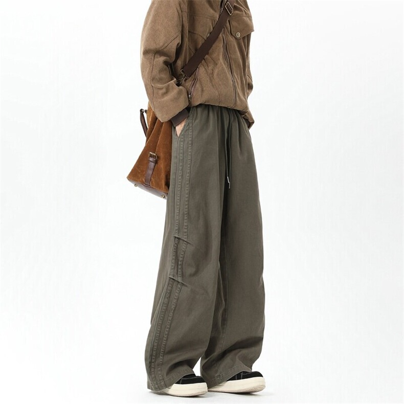 美式高街小众休闲裤男个性工装百搭设计感长裤子E9012/P5078，男装休闲裤，电商D202