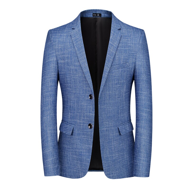 上衣单排扣长袖口袋时尚春季2023年翻领中老年西服QPSC8612，男装西服，钱塘6003（原4033）