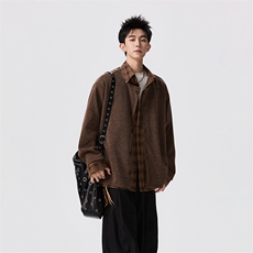 2026春假两件衬衫拼接宽松外套P65-控119，男装衬衫，星座216(原A116)