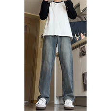 春季加长版裤子男款高个子牛仔裤复古直筒185cm110长裤KZ004P58，男装牛仔裤，电商B312