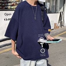 Q11114-P30春夏季七分袖t恤男大码五分袖男短袖中袖，男装T恤，电商A040