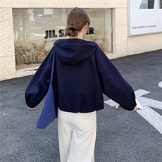 秋季连帽甜美长袖薄款短款短外套休闲春季春秋女装春秋气质短款，女装短外套，2C271