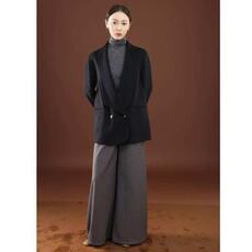 秋冬季纯山羊绒保暖经典V领金属扣高级感中款羊绒大衣，女装羊绒大衣，卓冠羊绒