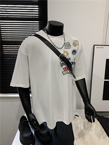 XZ809A/PPVV21/P20/控38 重磅印花美式复古圆领T恤图片