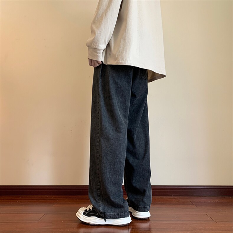 港风抖音品质大码薄款长裤牛仔裤拖地裤A014-DY2163-P55控78,男装牛仔裤,电商A014