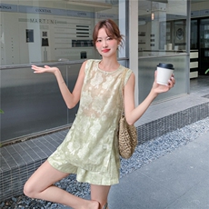 现货夏装新款新中式盘扣复古套装两件套2b114-2270-P160-K249，女装套装/套裙，网红馆
