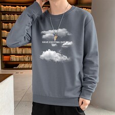 跑量卫衣男22秋季打底上衣潮流韩版宽松T恤时尚百搭长袖W077，男装卫衣，星座815-2