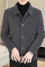 秋冬新款男士短款翻领时尚休闲毛呢大衣夹克外套男D92P145控238，男装毛呢大衣，电商B226-2（原B217-2）