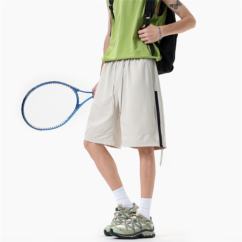 XZ602-DK8096-P40现货高质量拉链可开男士速干冰丝短裤学生五分裤，男装牛仔裤，星座602