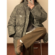 2025中性PU皮复古做旧金属设计棉衣男MY77102P130控198，男装棉衣，星座227-7