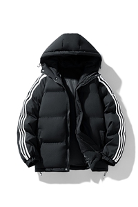 冬季潮流条纹五防立领加绒加厚棉衣情侣撞色棉服外套MY8899-p78图片