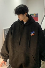 2023秋季新款麂皮绒宽松落肩休闲连帽卫衣JK23319-特批43控69，男装卫衣，星座605(原A050)