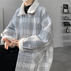 M-8XL格子羊羔毛棉服冬季大码小香风加绒外套加厚棉衣MF7001/P138图片