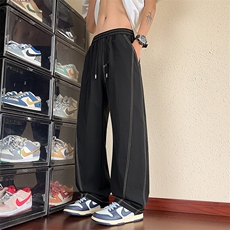 冰丝休闲裤夏季新款直筒宽松阔腿长裤凉感弯刀裤A436-2585-P40，男装休闲裤，电商A436