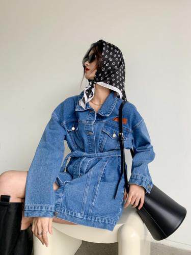 现货早春新款牛仔连衣裙。，女装连衣裙，里奈(5F)