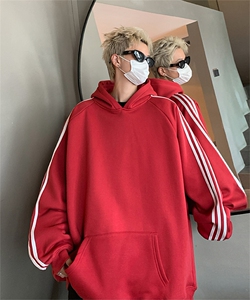 抖音得物高品质重磅全棉二开支持退换 360克宽松织带连帽卫衣CM06图片
