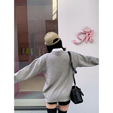 重磅秋冬男女纯色打底针织衫圆领套头半高领毛衣美式复古休闲上衣，男装T恤，电商A443