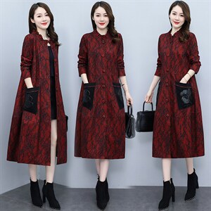 2022秋季女装新款大量现货时尚洋气显瘦民族风大版风衣,女装大码女装,魅衣本色