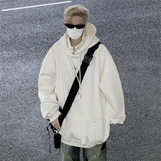 秋季连帽套头卫衣男小众个性百搭休闲上衣WY510-P48，男装卫衣，电商D202-1