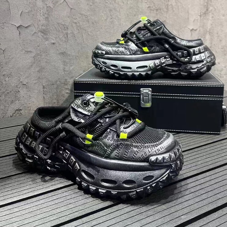 55-0278厚底增高半拖老爹鞋男夏季新款拖鞋男，男鞋拖鞋，星座1407-6