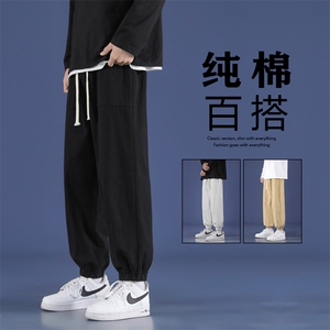 简约百搭2022舒适休闲风九分运动裤  K629特批35图片