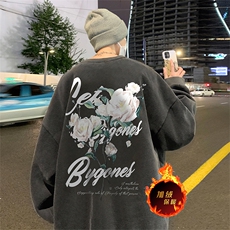 直播品质500克重磅美式做旧水洗卫衣SY1396-常规特P45加绒特P55，男装卫衣，电商A486