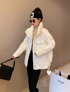 【现货】新款冬季白鸭绒宽松短款立领羽绒服,女装羽绒服,名怡