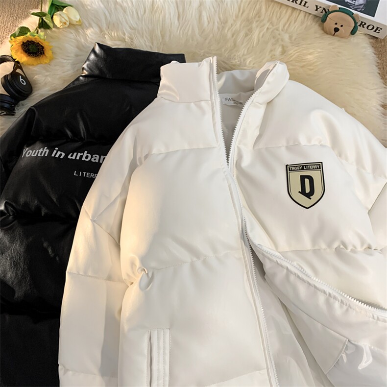 PU皮棉衣棉服男女面包服立领冬装棉袄皮衣外套3358-P80控108,男装皮衣,星座207