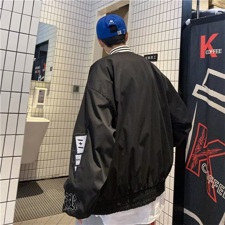 男秋季外套潮牌街头棒球服美式复古外套男J226P40,男装夹克,星座1116-2