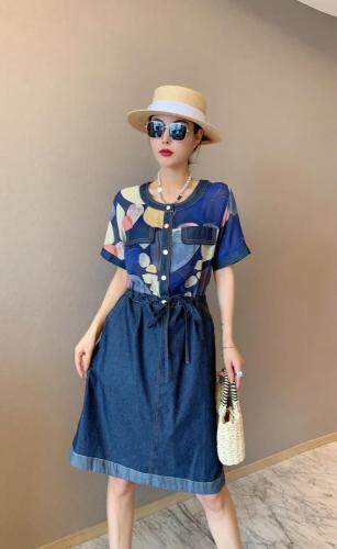 夏季新款牛仔连衣裙，女装连衣裙，斐媞梦 FTM