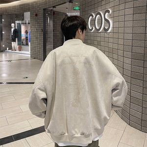 现货5千 美式高街vibe麂皮绒棒球服外套 XZ609-WT2325-P90-控128图片