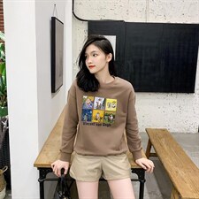 冬季新款-六宫格加绒卫衣，女装卫衣/绒衫，NOUSWEETY 诺小姐衣橱