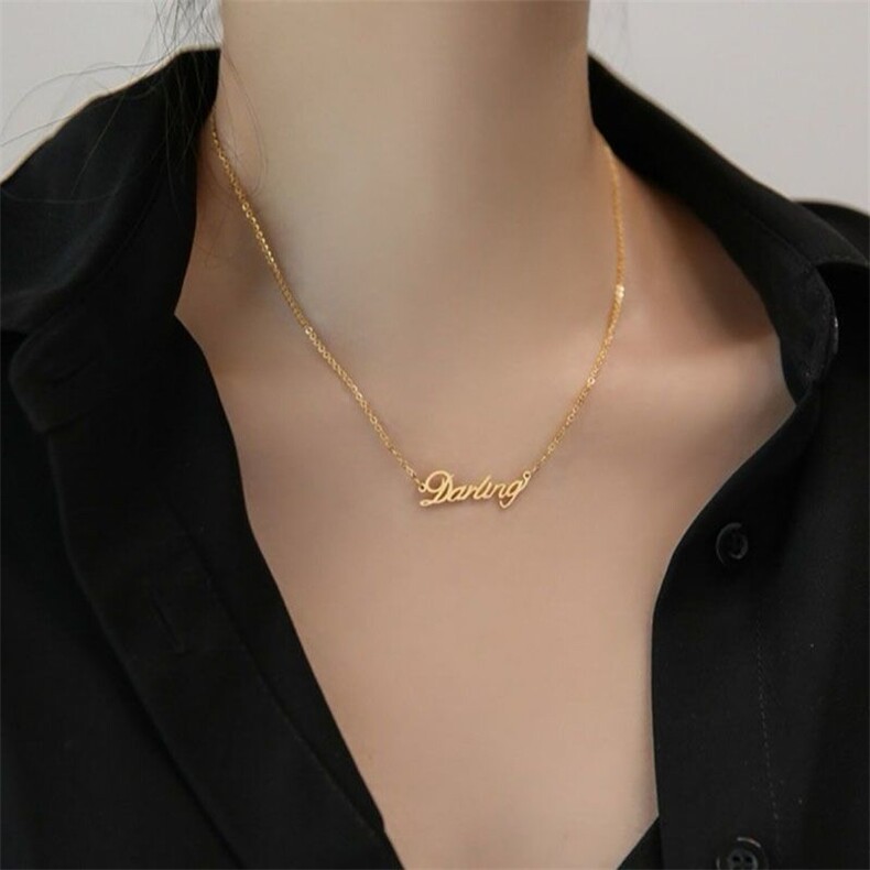 钛钢项链不掉色时尚百搭，项链，一品绒源