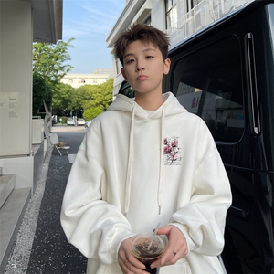 已注册/华棉春秋外景ins韩版宽松连帽卫衣男潮WY00724/P45加绒P50图片