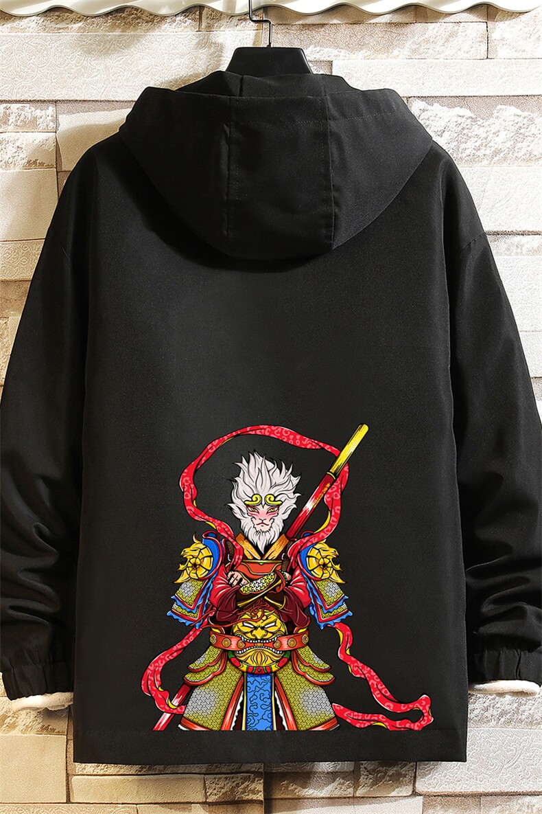 JK65203-P45连帽夹克男大码胖子棒球服上衣外套砖墙挂拍,男装夹克,电商A040A