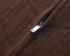 2025时尚百搭双扭花拉链半开领羊绒衫，女装羊绒衫，巾兮羊绒