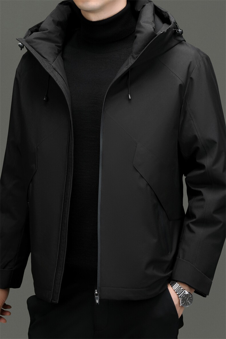 BNYR3996钱塘2020-2时尚简约冬季厚款中年男士90鸭绒羽绒服P265,男装羽绒服,钱塘207-2