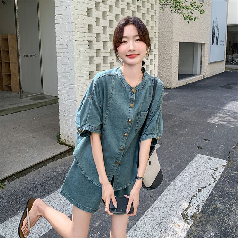新款现货主推薄款牛仔套装9859-P135-K188,女装套装/套裙,2C129