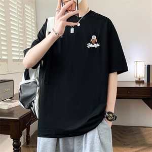夏季男短袖t恤 高品质多工艺发泡印大码T恤衫图片