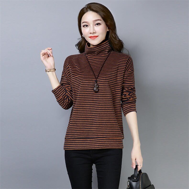 条纹潮流拼接气质时尚休闲长袖2021年秋季卫衣/绒衫，女装卫衣/绒衫，独衣靓