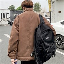【】A003-HJ5051-P135秋冬拼接大口袋休闲棉衣港仔1，男装夹克，电商A003