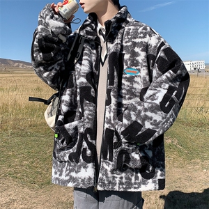 特P75新款春装款羊羔毛外套加厚宽松情侣棉衣YG04