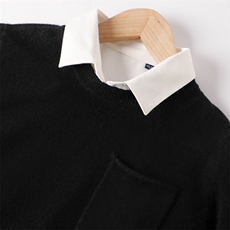 秋冬中性时尚百搭通勤毛兜童装儿童羊绒衫，童装儿童羊绒衫，亚东羊绒制品