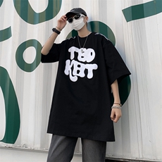 美式T恤男夏季潮复古五分袖短袖T033-P33，男装T恤，星座308B-2