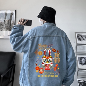 牛仔夹克男大码牛仔外套男茄克 NJ77299-P60图片